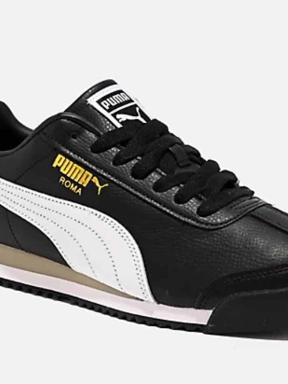 Puma Roma 24 Standard Men's Sneakers Black & White Size 9.5 US NEW Retro Vibe
